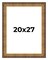 20x27 Museum Gold Picture Frame - UV Acrylic, Foam Board Backing, Hanging Hardware